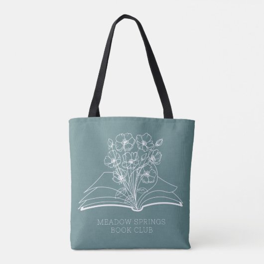 Whimsical Flower Bouquet gepersonaliseerde boekenc Tote Bag (Achterkant)