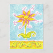 Whimsical Flower Briefkaart (Voorkant)