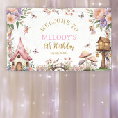 Whimsical Flower Fairy 6th birthday Banner