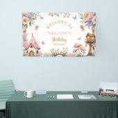Whimsical Flower Fairy birthday Banner (Beurs)