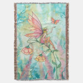 Whimsical Flower Fairy Fantasy Art Deken (Voorkant Verticaal)
