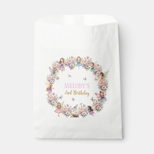 Whimsical flower fairy garden 2nd birthday  bedankzakje (Voorkant)