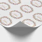 Whimsical flower fairy garden 2nd birthday  cadeaupapier (Hoek)