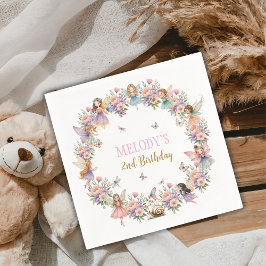 Whimsical flower fairy garden 2nd birthday  servet