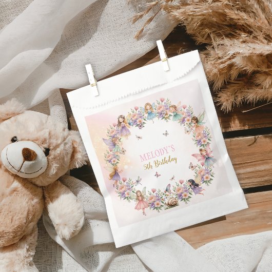 Whimsical flower fairy garden 5th birthday  bedankzakje