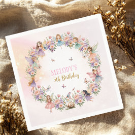 Whimsical flower fairy garden 5th birthday servet