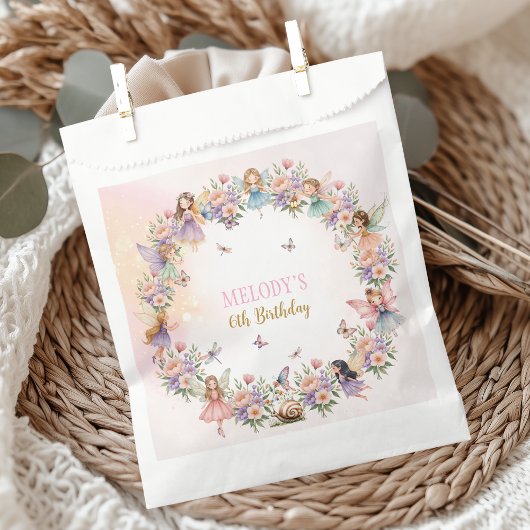 Whimsical flower fairy garden 6th birthday  bedankzakje