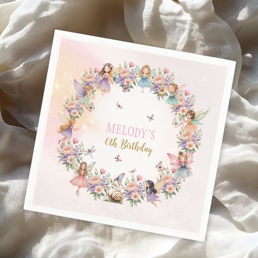 Whimsical flower fairy garden 6th birthday servet