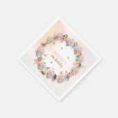 Whimsical flower fairy garden 6th birthday servet (Hoek)