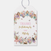 Whimsical flower fairy garden  birthday  cadeaulabel (Achterkant)
