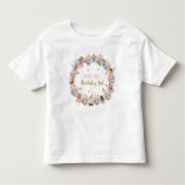Whimsical flower fairy garden birthday kinder shirts (Voorkant)
