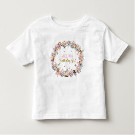 Whimsical flower fairy garden birthday kinder shirts