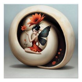 Whimsical Flower Fairy Perfect Poster