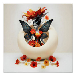 Whimsical Flower Fairy Perfect Poster