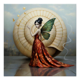 Whimsical Flower Fairy Perfect Poster