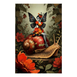 Whimsical Flower Fairy Perfect Poster