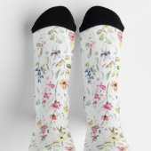 Whimsical Flower Floral Pattern Socks Sokken (Top)