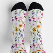 Whimsical Flower Floral Pattern Socks Sokken (Top)