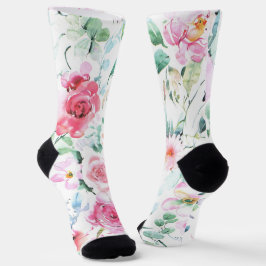 Whimsical Flower Floral Pattern Socks Sokken