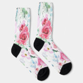 Whimsical Flower Floral Pattern Socks Sokken (Rechts)
