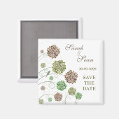 Whimsical Flower Garden Bewaar de datummagneet Magneet (Voorkant / Achterkant)