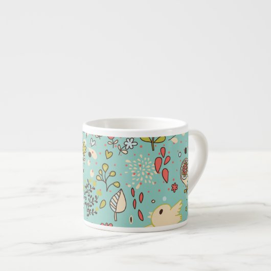 Whimsical Flower Garden Espresso Kop (Voorkant rechts)