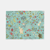 Whimsical Flower Garden Fleece Deken (Voorkant (Horizontaal))