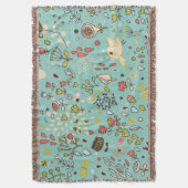 Whimsical Flower Garden Gooi Deken (Voorkant Verticaal)