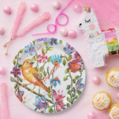 WHIMSICAL FLOWER GARDEN MONOGRAM PARTIJ PAPIEREN BORDJE (Feest)