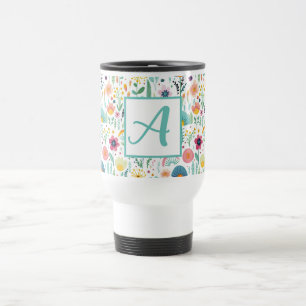 Whimsical Flower Garden op witte Mok