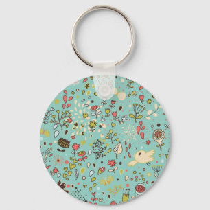 Whimsical Flower Garden Sleutelhanger