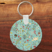 Whimsical Flower Garden Sleutelhanger (Voorkant)