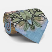 Whimsical Flower Garden Waterverf Schilderij Stropdas (Opgerold)