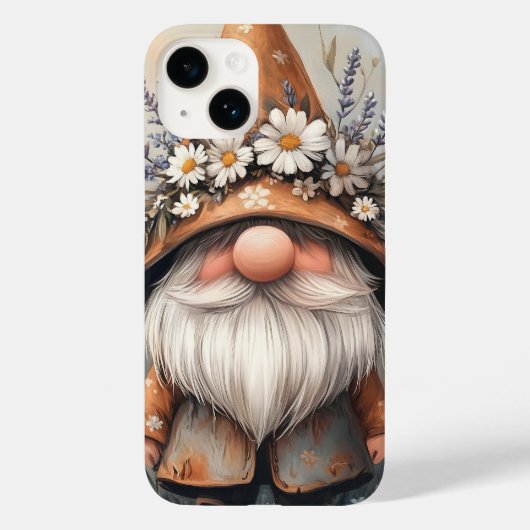 Whimsical Flower Gnome: Schattige Waterverf kunst Case-Mate iPhone Case (Achterkant)