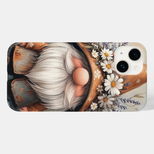 Whimsical Flower Gnome: Schattige Waterverf kunst Case-Mate iPhone Case (Achterkant (horizontaal))