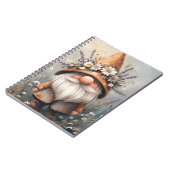 Whimsical Flower Gnome: Schattige Waterverf kunst Notitieboek (Linkerzijde)