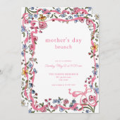 Whimsical Flower Moederdag Brunch Uitnodiging (Voorkant / Achterkant)