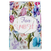 WHIMSICAL FLOWER PATTERN MEDIUM CADEAUZAKJE (Voorkant)