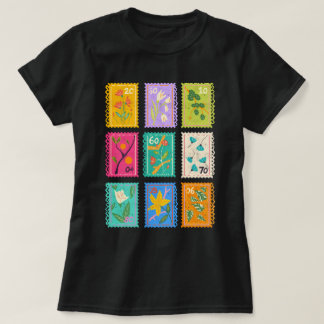 Whimsical Flower Postzegels Boho Flower Girly T-shirt