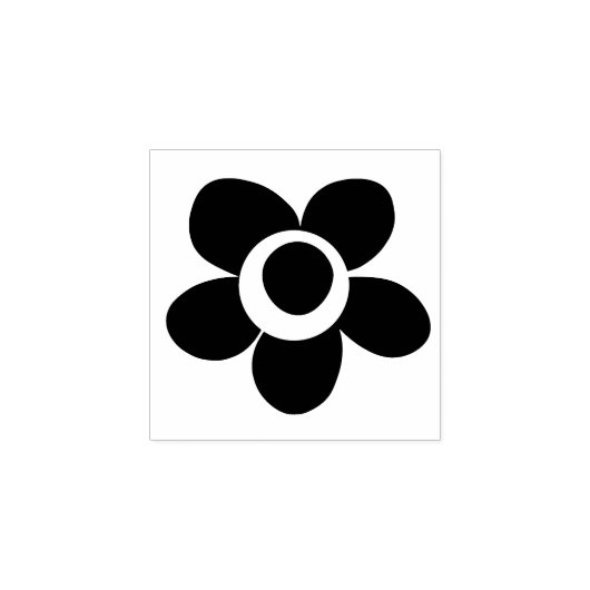 Whimsical Flower Schattige en Eenvoudig Rubberstempel (Afrduk)