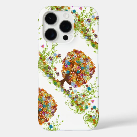 Whimsical Flower Tree Wedding Case-Mate iPhone Case (Achterkant)