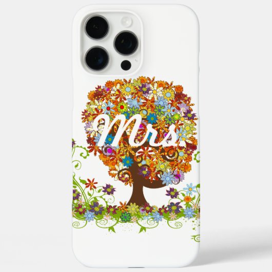 Whimsical Flower Tree Wedding Case-Mate iPhone Case (Achterkant)