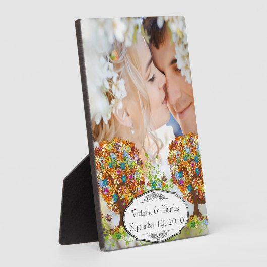 Whimsical Flower Tree Wedding Fotoplaat (Zijkant)