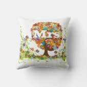 Whimsical Flower Tree Wedding Kussen (Achterkant)