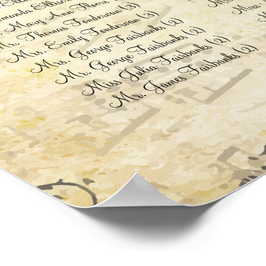 Whimsical Flower Tree Wedding Poster (Hoek)