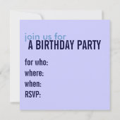 Whimsical Flowers Birthday Party Invitations Kaart (Achterkant)