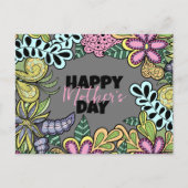 Whimsical Flowers Blijft Botanische Moederdag Briefkaart (Voorkant)