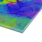 WHIMSICAL FLOWERS blue roze groen geel Snijplank (Hoek)