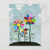 Whimsical Flowers Briefkaart (Voorkant)