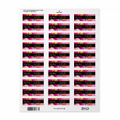 WHIMSICAL FLOWERS & BUTTERFLES blue roze yellow Etiket (Full Sheet)